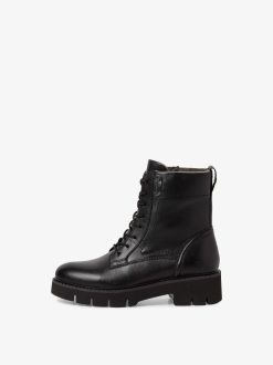 Tamaris Bottine En Cuir - Noir | Bottines