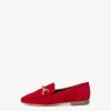 Tamaris Babouche En Cuir - Rouge | Chaussures Basses Et Pantoufles