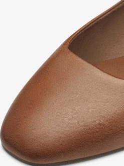 Tamaris Ballerine En Cuir - Marron | Ballerines