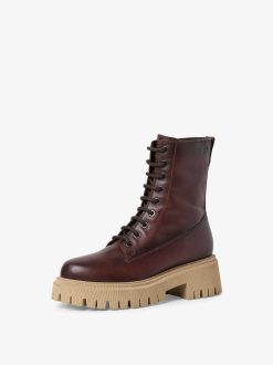 Tamaris Bottine En Cuir - Marron | Bottines