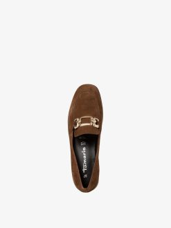 Tamaris Babouche En Cuir - Marron | Chaussures Basses Et Pantoufles