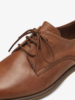 Tamaris Chaussures Basses En Cuir - Marron | Chaussures Basses Et Pantoufles