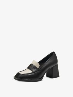 Tamaris Trotteur En Cuir - Noir | Chaussures Basses Et Pantoufles