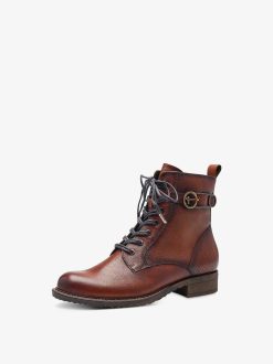 Tamaris Bottine En Cuir - Marron | Bottines