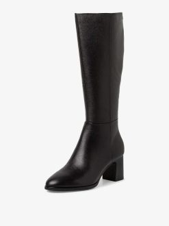 Tamaris Bottes En Cuir - Noir | Bottes