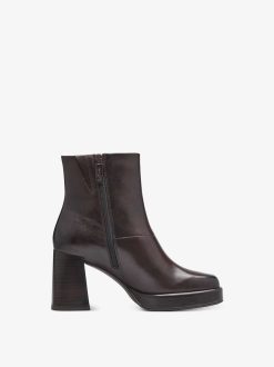 Tamaris Bottine En Cuir - Marron | Bottines