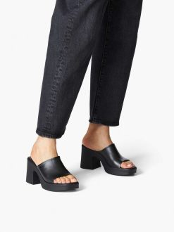 Tamaris Mule En Cuir - Noir | Mules