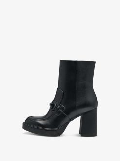 Tamaris Bottine En Cuir - Noir | Bottines