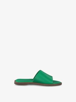 Tamaris Mule En Cuir - Vert | Mules