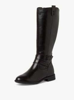 Tamaris Bottes En Cuir - Noir | Bottes