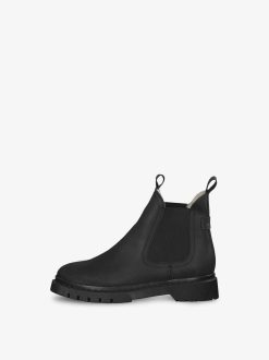 Tamaris Bottine En Cuir - Doublure Chaude Noire | Bottines