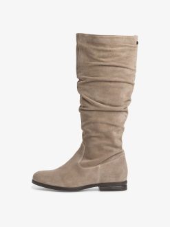 Tamaris Bottes En Cuir - Beige | Bottes