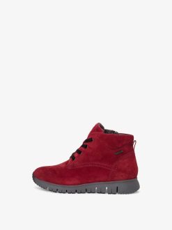 Tamaris Bottine En Cuir - Rouge | Bottines