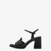 Tamaris Sandale A Talon En Cuir - Noir | Des Sandales