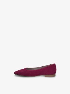 Tamaris Ballerine En Cuir - Rose | Ballerines