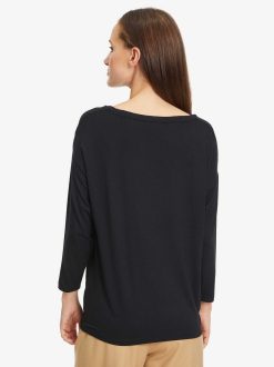 Tamaris Chemise A Manches Longues - Noir | Chemises Et Hauts