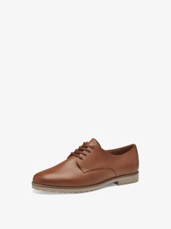 Tamaris Chaussures Basses En Cuir - Marron | Chaussures Basses Et Pantoufles