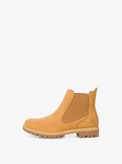 Tamaris Bottine Chelsea En Cuir - Jaune | Bottines