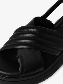 Tamaris Sandale A Talon En Cuir - Noir | Des Sandales