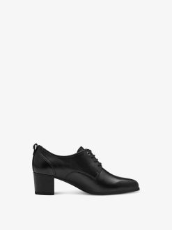 Tamaris Trotteur En Cuir - Noir | Chaussures Basses Et Pantoufles