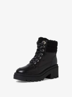 Tamaris Bottine En Cuir - Doublure Chaude Noire | Bottines