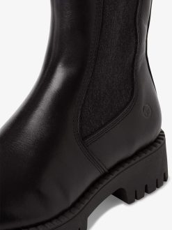 Tamaris Bottine En Cuir - Doublure Chaude Noire | Bottines