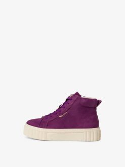 Tamaris Bottine En Cuir - Violet | Bottines