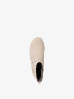 Tamaris Bottine En Cuir - Beige | Bottines