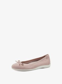 Tamaris Ballerine En Cuir - Rose | Ballerines