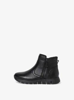 Tamaris Bottine En Cuir - Noir | Bottines