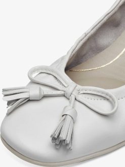 Tamaris Ballerine En Cuir - Blanc | Ballerines