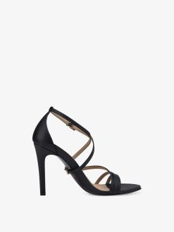 Tamaris Sandale A Talon En Cuir - Noir | Des Sandales