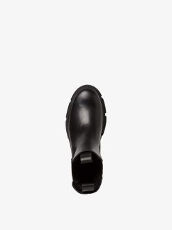 Tamaris Bottine Chelsea En Cuir - Noir | Bottines