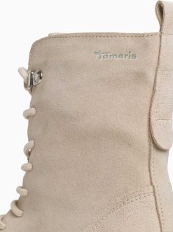 Tamaris Bottine En Cuir - Beige | Bottines