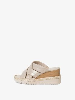 Tamaris Mule En Cuir - Blanc | Mules