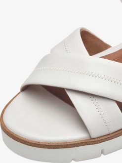 Tamaris Sandale A Talon En Cuir - Blanc | Des Sandales