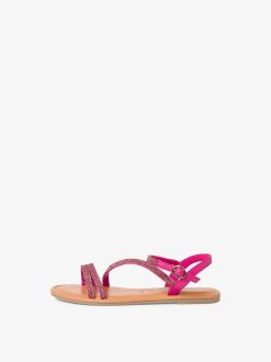 Tamaris Sandale En Cuir - Rose | Des Sandales