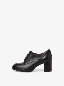 Tamaris Trotteur En Cuir - Noir | Chaussures Basses Et Pantoufles