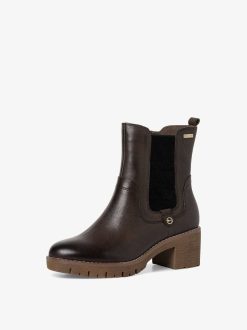 Tamaris Bottine Chelsea En Cuir - Vert | Bottines