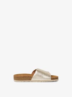 Tamaris Mule En Cuir - Or | Mules