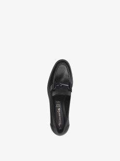 Tamaris Babouche En Cuir - Noir | Chaussures Basses Et Pantoufles