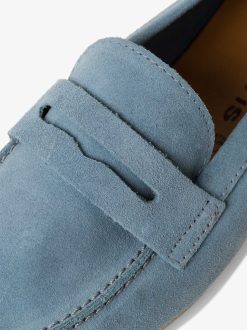 Tamaris Mocassin En Cuir - Bleu | Chaussures Basses Et Pantoufles