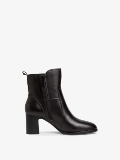 Tamaris Bottine Chelsea En Cuir - Noir | Bottines