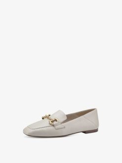 Tamaris Babouche En Cuir - Beige | Chaussures Basses Et Pantoufles