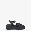 Tamaris Sandale A Talon En Cuir - Noir | Des Sandales