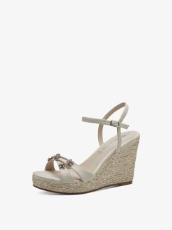 Tamaris Sandale A Talon - Beige | Des Sandales