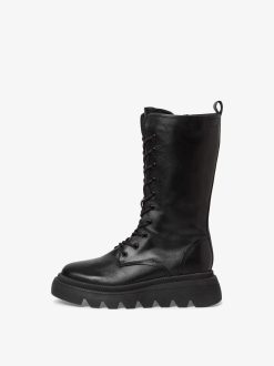 Tamaris Bottine En Cuir - Noir | Bottines