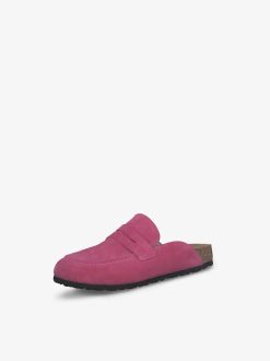 Tamaris Mule En Cuir - Rose | Mules