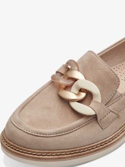 Tamaris Babouche En Cuir - Beige | Chaussures Basses Et Pantoufles