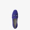 Tamaris Babouche En Cuir - Bleu | Chaussures Basses Et Pantoufles